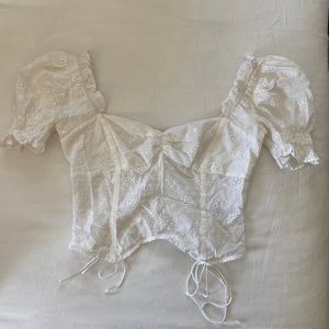 For love and lemons white eyelet top
